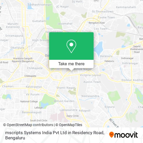 mscripts Systems India Pvt Ltd in Residency Road map