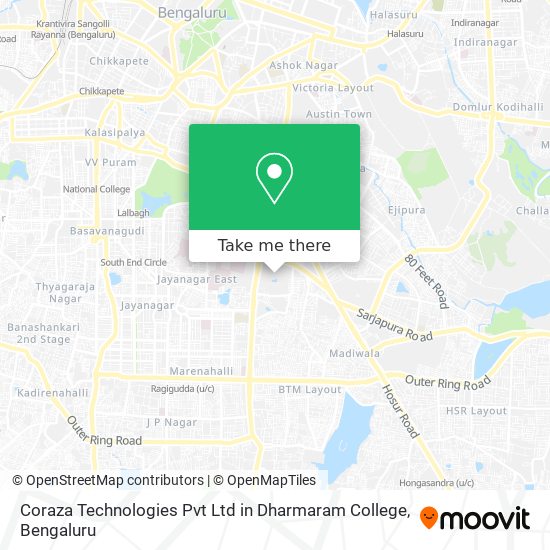 Coraza Technologies Pvt Ltd in Dharmaram College map