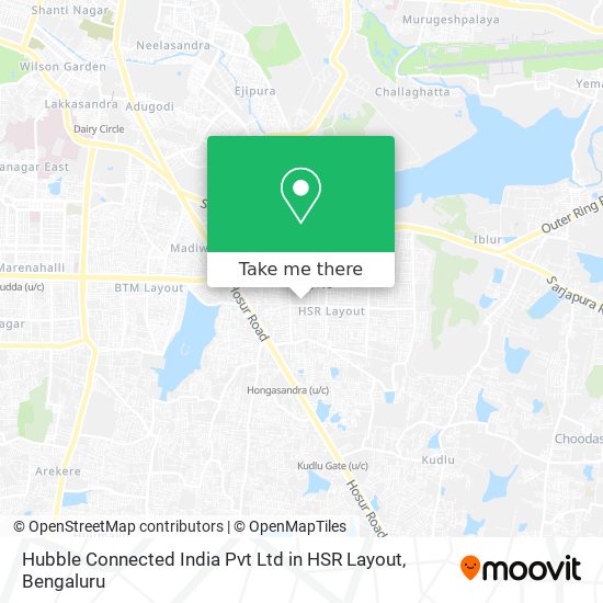 Hubble Connected India Pvt Ltd in HSR Layout map
