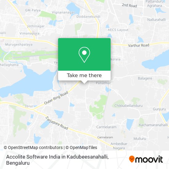 Accolite Software India in Kadubeesanahalli map