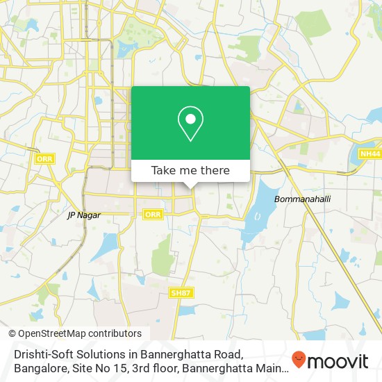 Drishti-Soft Solutions in Bannerghatta Road, Bangalore, Site No 15, 3rd floor, Bannerghatta Main Ro map