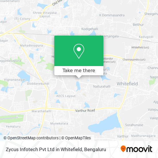 Zycus Infotech Pvt Ltd in Whitefield map