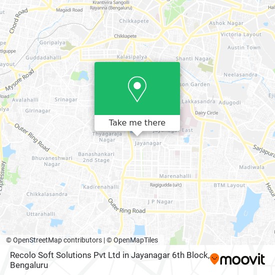 Recolo Soft Solutions Pvt Ltd in Jayanagar 6th Block map