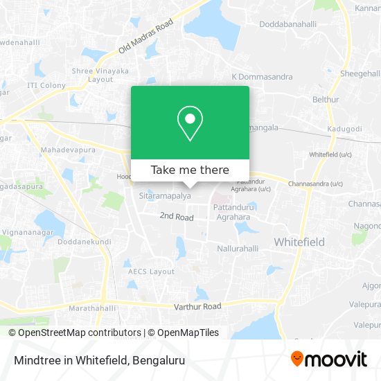 Mindtree in Whitefield map