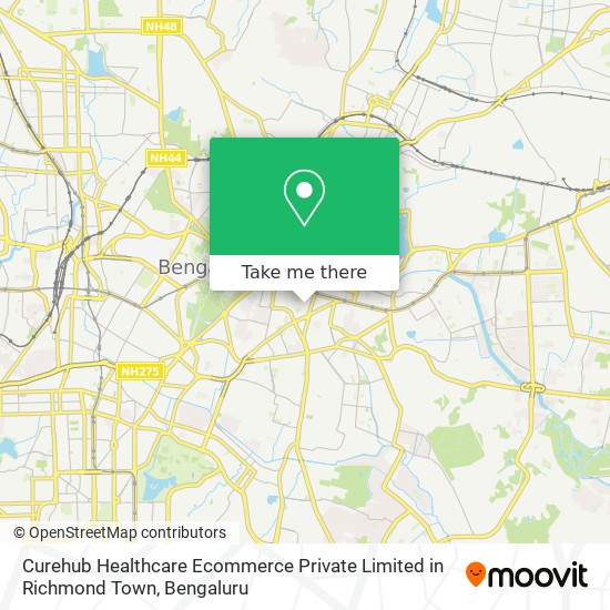 Curehub Healthcare Ecommerce Private Limited in Richmond Town map