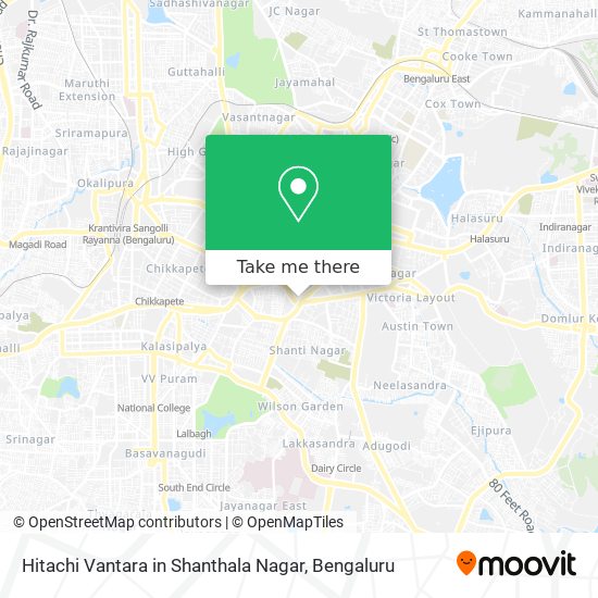 Hitachi Vantara in Shanthala Nagar map