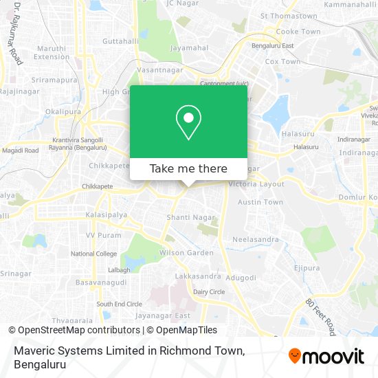 Maveric Systems Limited in Richmond Town map