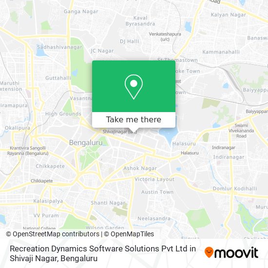 Recreation Dynamics Software Solutions Pvt Ltd in Shivaji Nagar map