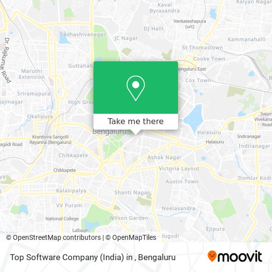 Top Software Company (India) in map