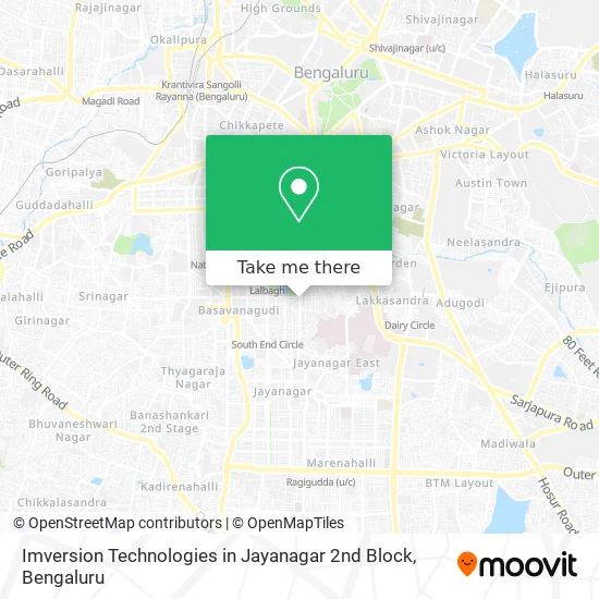 Imversion Technologies in Jayanagar 2nd Block map