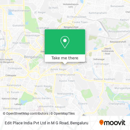 Edit Place India Pvt Ltd in M G Road map