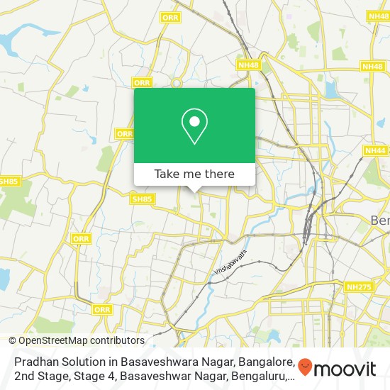 Pradhan Solution in Basaveshwara Nagar, Bangalore, 2nd Stage, Stage 4, Basaveshwar Nagar, Bengaluru map