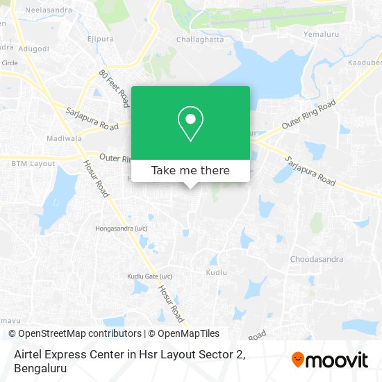 Airtel Express Center in Hsr Layout Sector 2 map