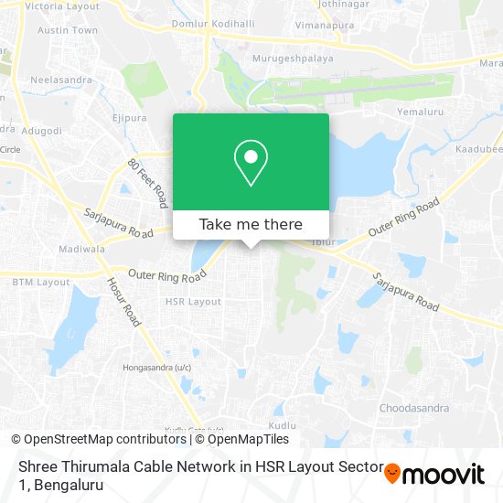 Shree Thirumala Cable Network in HSR Layout Sector 1 map