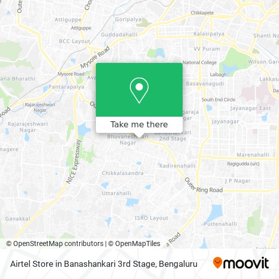 Airtel Store in Banashankari 3rd Stage map