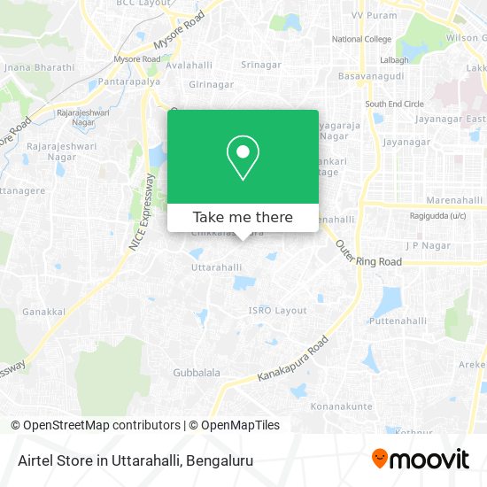 Airtel Store in Uttarahalli map