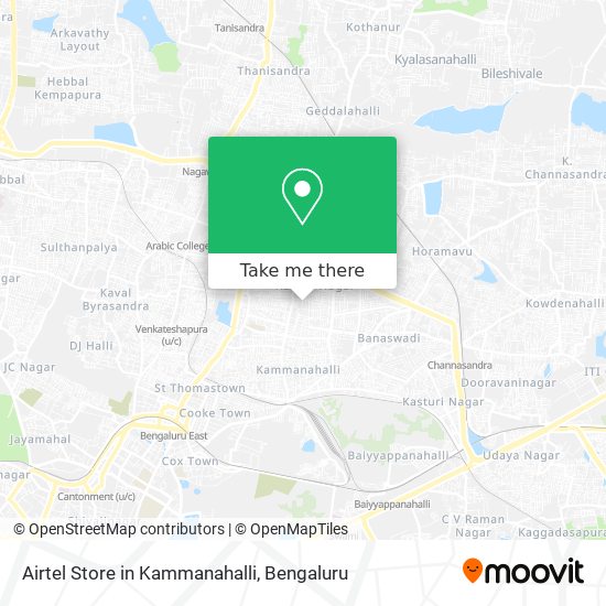 Airtel Store in Kammanahalli map