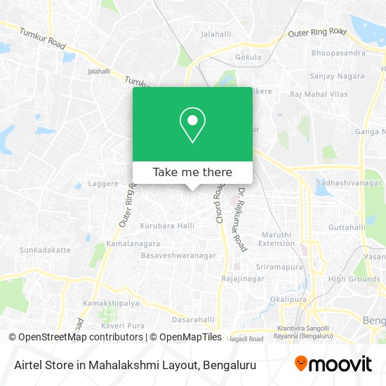 Airtel Store in Mahalakshmi Layout map