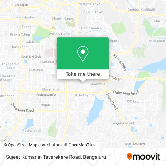 Sujeet Kumar in Tavarekere Road map