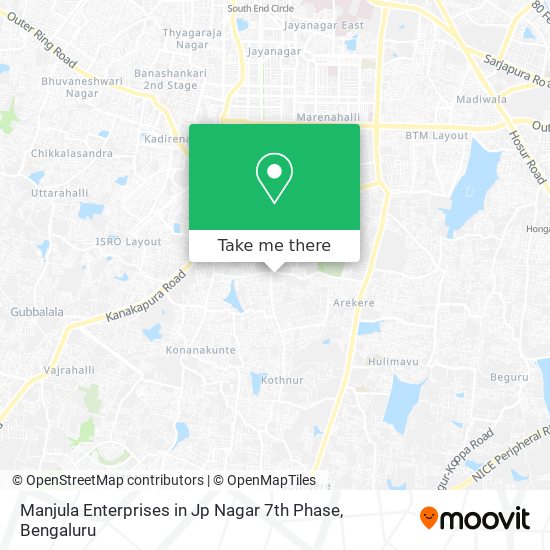 Manjula Enterprises in Jp Nagar 7th Phase map