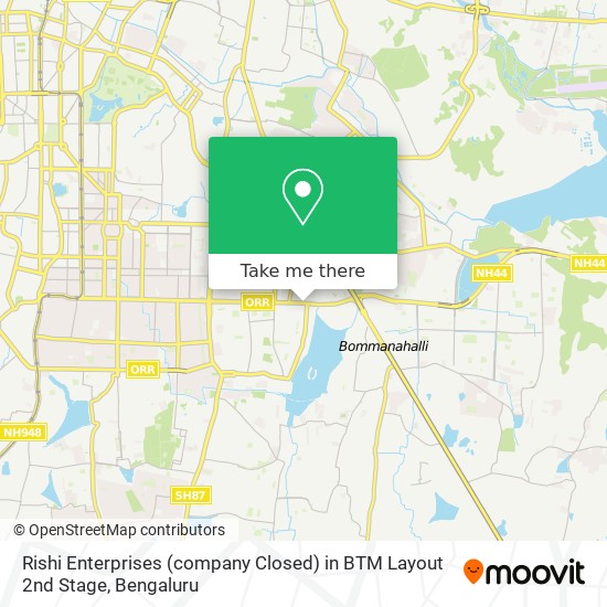 Rishi Enterprises (company Closed) in BTM Layout 2nd Stage map