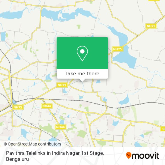 Pavithra Telelinks in Indira Nagar 1st Stage map