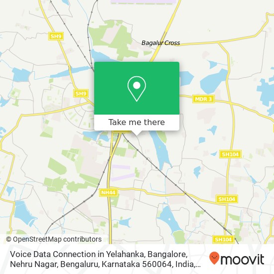 Voice Data Connection in Yelahanka, Bangalore, Nehru Nagar, Bengaluru, Karnataka 560064, India map