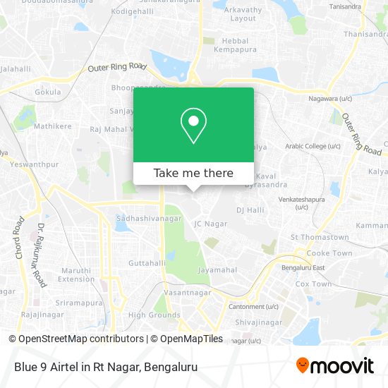 Blue 9 Airtel in Rt Nagar map