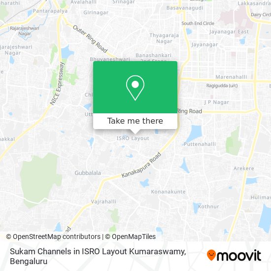 Sukam Channels in ISRO Layout Kumaraswamy map