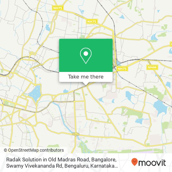 Radak Solution in Old Madras Road, Bangalore, Swamy Vivekananda Rd, Bengaluru, Karnataka 560038, In map