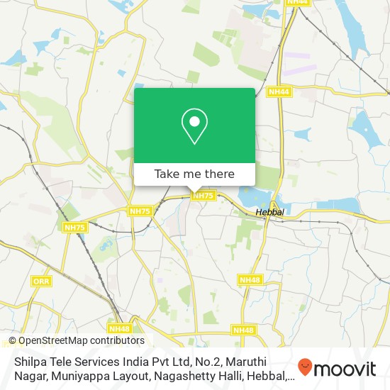 Shilpa Tele Services India Pvt Ltd, No.2, Maruthi Nagar, Muniyappa Layout, Nagashetty Halli, Hebbal map