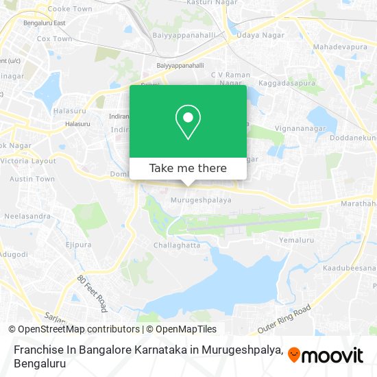 Franchise In Bangalore Karnataka in Murugeshpalya map