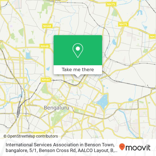 International Services Association in Benson Town, bangalore, 5 / 1, Benson Cross Rd, AALCO Layout, B map