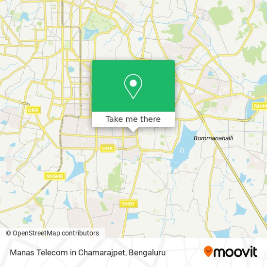 Manas Telecom in Chamarajpet map