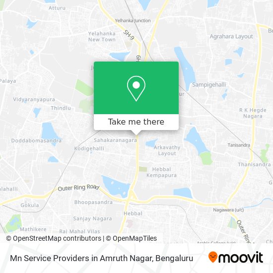 Mn Service Providers in Amruth Nagar map