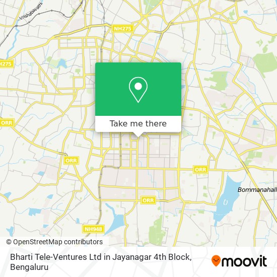 Bharti Tele-Ventures Ltd in Jayanagar 4th Block map
