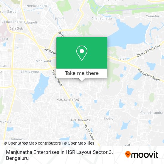Manjunatha Enterprises in HSR Layout Sector 3 map