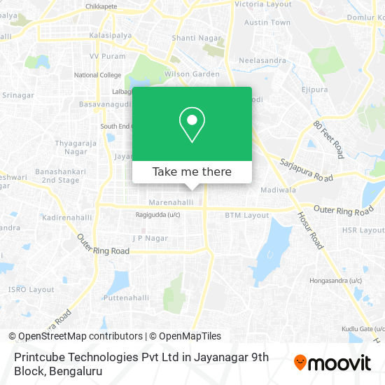 Printcube Technologies Pvt Ltd in Jayanagar 9th Block map