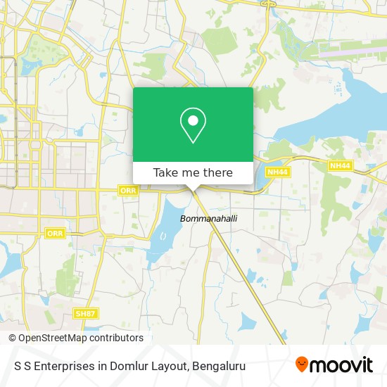 S S Enterprises in Domlur Layout map