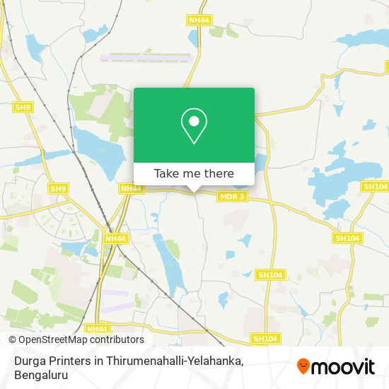 Durga Printers in Thirumenahalli-Yelahanka map