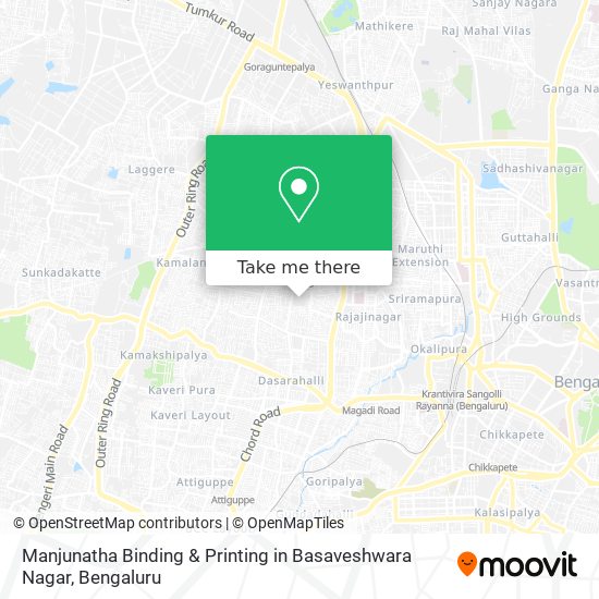 Manjunatha Binding & Printing in Basaveshwara Nagar map