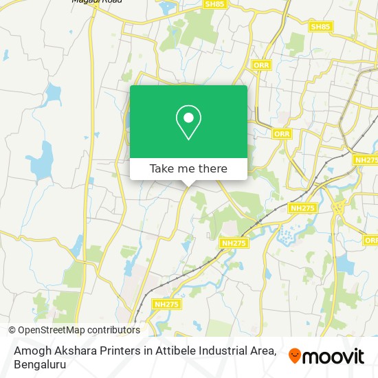 Amogh Akshara Printers in Attibele Industrial Area map
