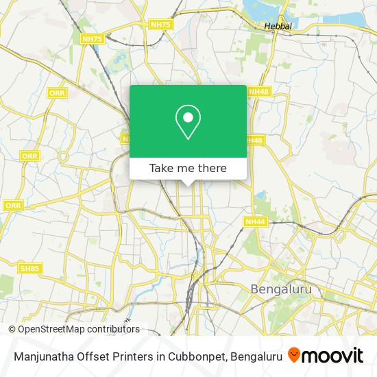 Manjunatha Offset Printers in Cubbonpet map