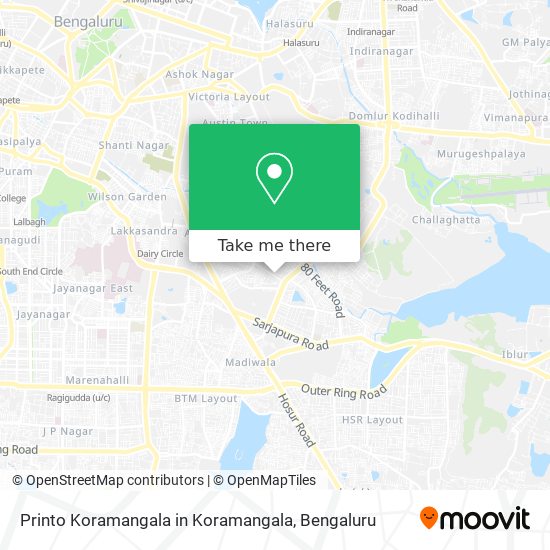 Printo Koramangala in Koramangala map