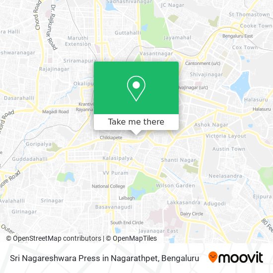 Sri Nagareshwara Press in Nagarathpet map