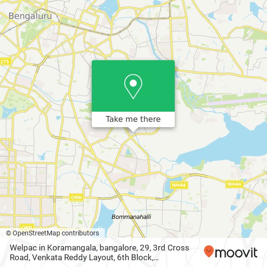 Welpac in Koramangala, bangalore, 29, 3rd Cross Road, Venkata Reddy Layout, 6th Block, Koramangala, map