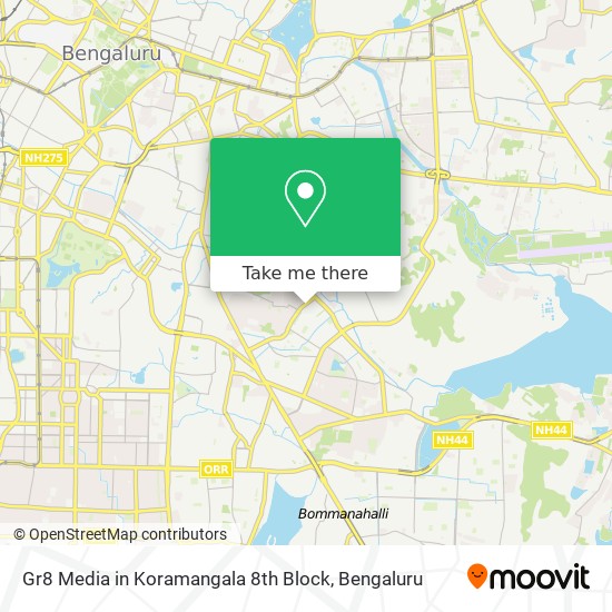 Gr8 Media in Koramangala 8th Block map