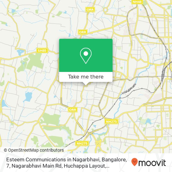 Esteem Communications in Nagarbhavi, Bangalore, 7, Nagarabhavi Main Rd, Huchappa Layout, Govindaraj map