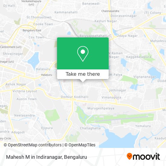 Mahesh M in Indiranagar map