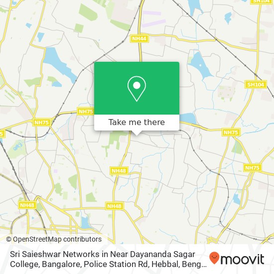 Sri Saieshwar Networks in Near Dayananda Sagar College, Bangalore, Police Station Rd, Hebbal, Benga map